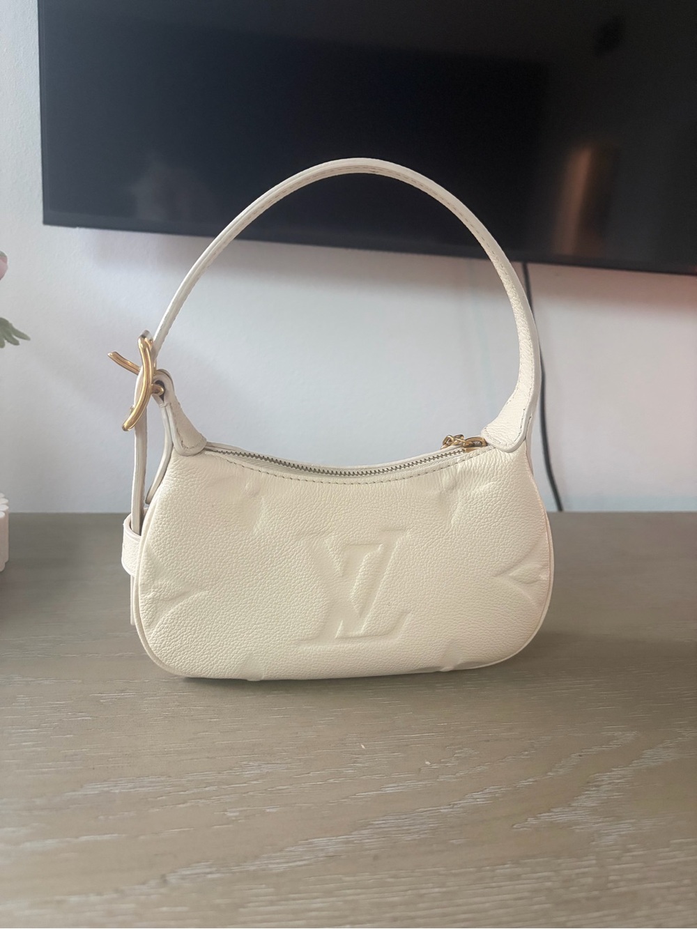 Louis Vuitton Cream Mini Moon Bag
